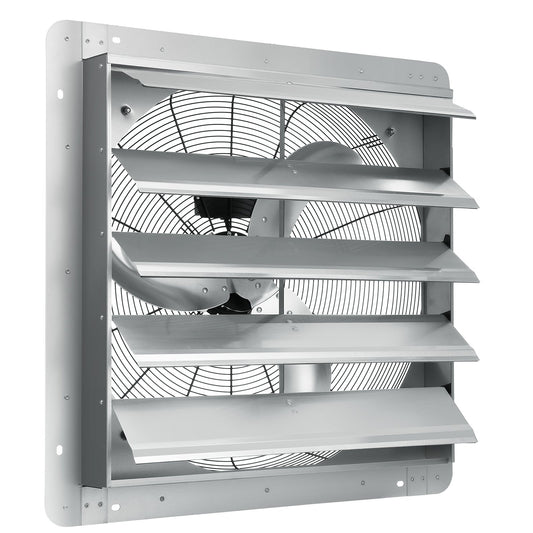 VEVOR Shutter Exhaust Fan, 610 mm High-speed 1400RPM 2892 CFM, Aluminum Wall Mount