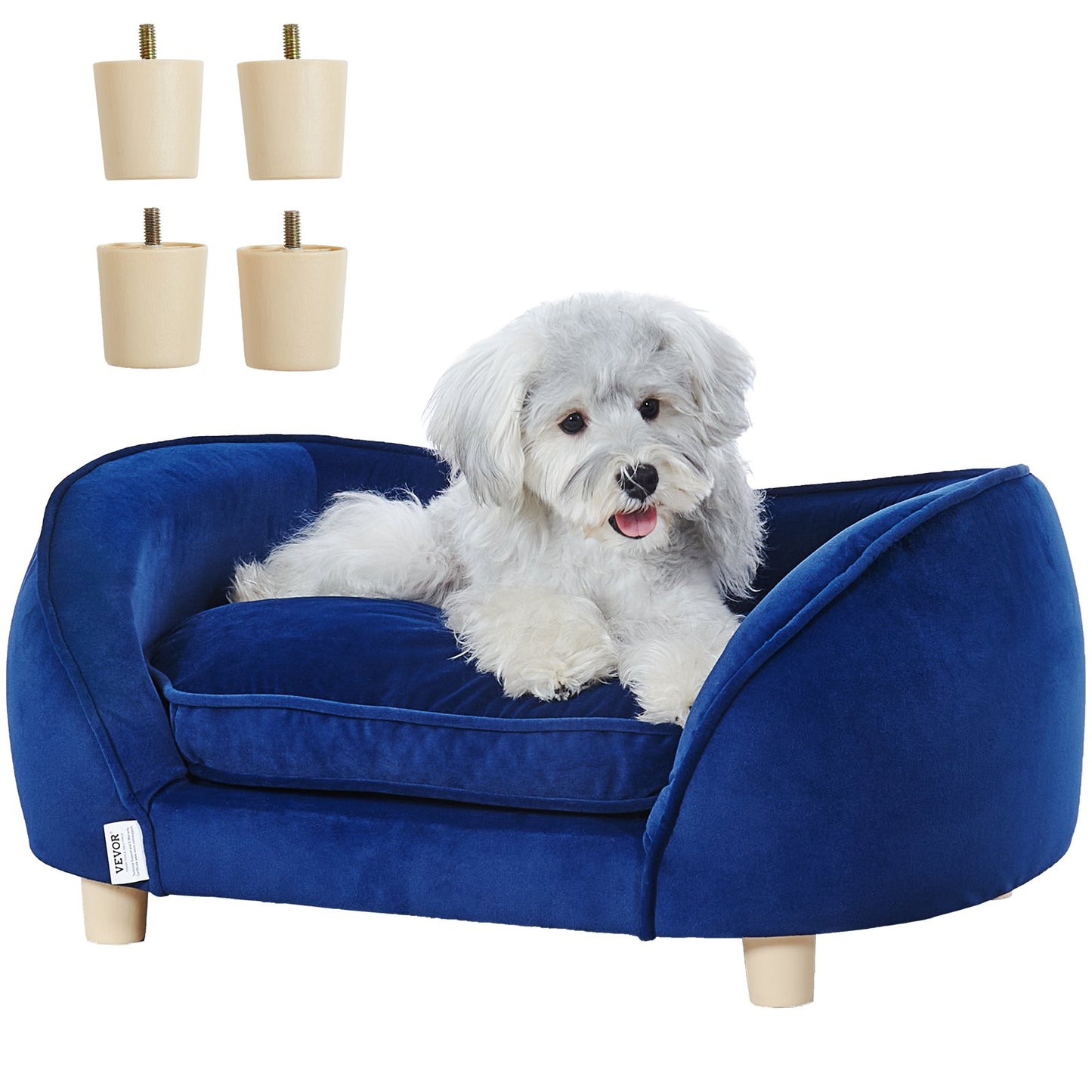 VEVOR Pet Sofa, Dog Couch for Medium-Sized Dogs and Cats, 28x20x12 inch Soft Velvety