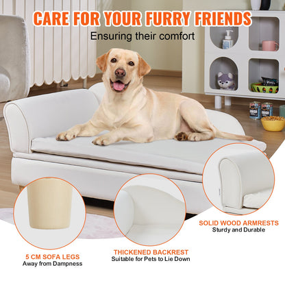 VEVOR Pet Sofa, Dog Couch for Large-Sized Dogs and Cats, 36x23x16 inch Soft Velvety