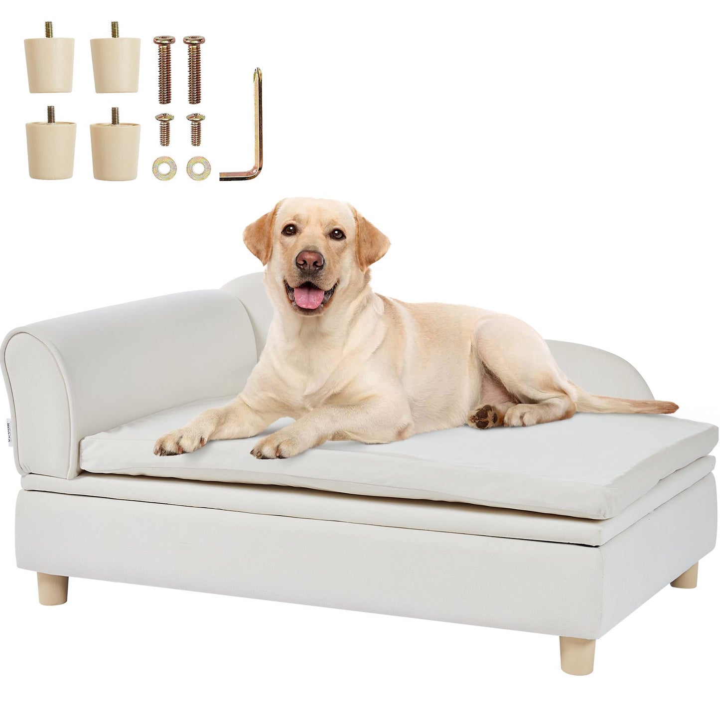 VEVOR Pet Sofa, Dog Couch for Large-Sized Dogs and Cats, 36x23x16 inch Soft Velvety