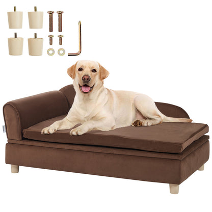 VEVOR Pet Sofa, Dog Couch for Large-Sized Dogs and Cats, 36 x23x16 inch Soft Velvety