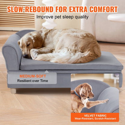 VEVOR Pet Sofa, Dog Couch for Large-Sized Dogs and Cats, 36x23x16 inch Soft Velvety