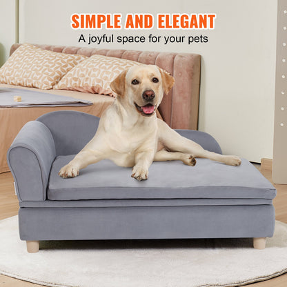 VEVOR Pet Sofa, Dog Couch for Large-Sized Dogs and Cats, 36x23x16 inch Soft Velvety