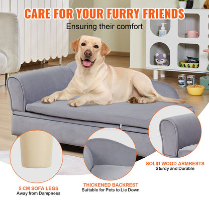 VEVOR Pet Sofa, Dog Couch for Large-Sized Dogs and Cats, 36x23x16 inch Soft Velvety