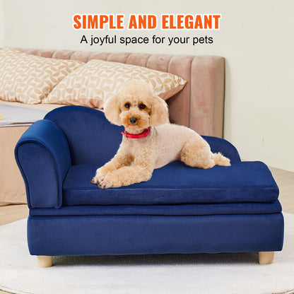 VEVOR Pet Sofa, Dog Couch for Medium-Sized Dogs and Cats, 30x18x16 inch Soft Velvety