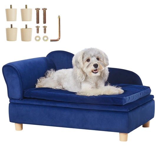 VEVOR Pet Sofa, Dog Couch for Medium-Sized Dogs and Cats, 30x18x16 inch Soft Velvety