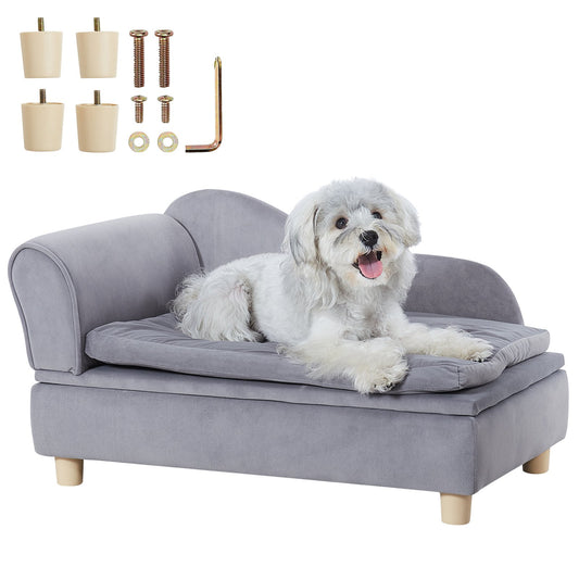 VEVOR Pet Sofa, Dog Couch for Medium-Sized Dogs and Cats, 30x18x16 inch Soft Velvety