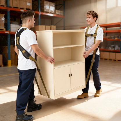 Moving Straps, Supports up to 453.6 kg, 2-Person Lifting and Moving System with 2 Harness Straps & 2 Load-bearing Straps, Adjustable Lifting Straps for Moving Furniture Appliances Mattresses