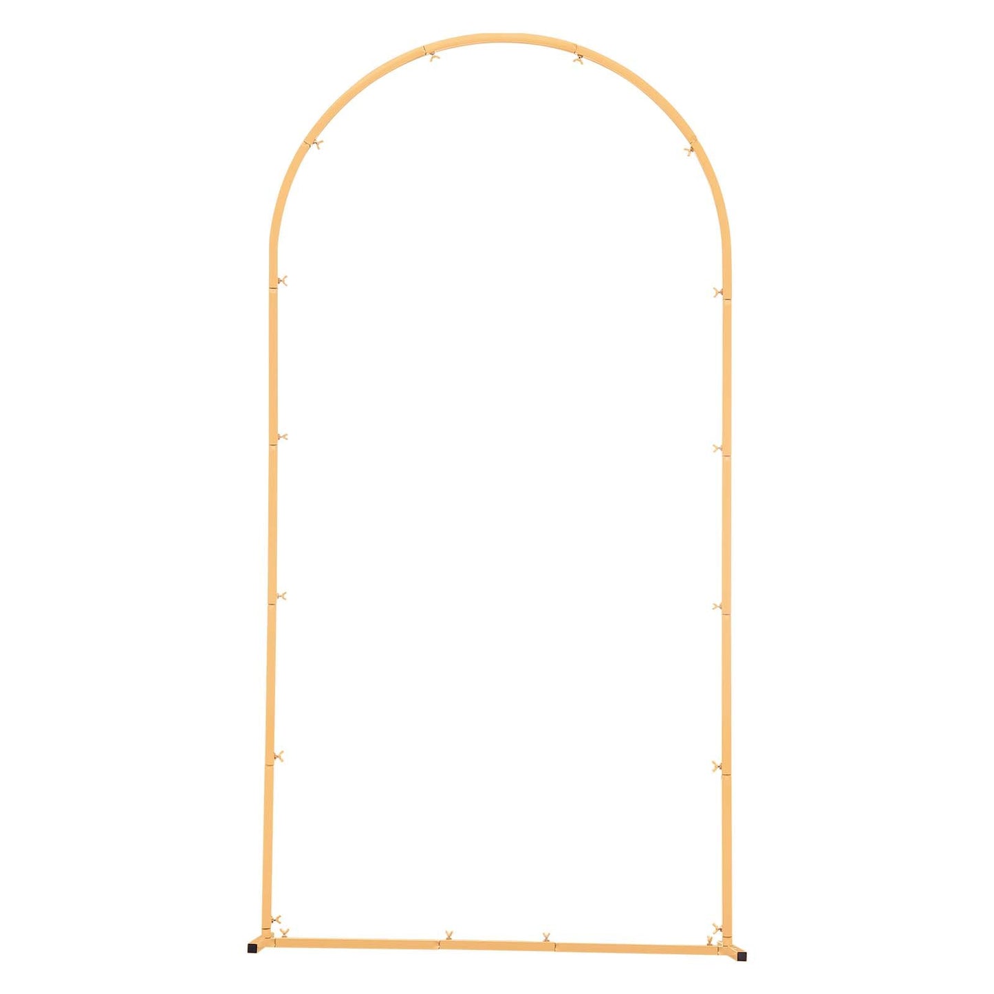Arch Backdrop Stand, 2 x 1 m, Stable Structure, Easy Assembly, 1 Set Gold Metal Arch Backdrop Stand for Wedding, Birthday Party, Graduation, Holiday Celebration, and Ceremony Decoration
