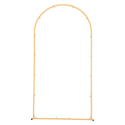 Arch Backdrop Stand, 2 x 1 m, Stable Structure, Easy Assembly, 1 Set Gold Metal Arch Backdrop Stand for Wedding, Birthday Party, Graduation, Holiday Celebration, and Ceremony Decoration