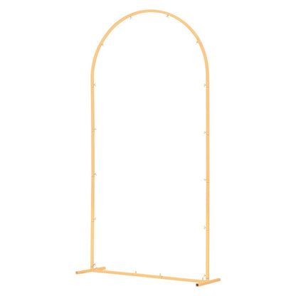 Arch Backdrop Stand, 2 x 1 m, Stable Structure, Easy Assembly, 1 Set Gold Metal Arch Backdrop Stand for Wedding, Birthday Party, Graduation, Holiday Celebration, and Ceremony Decoration
