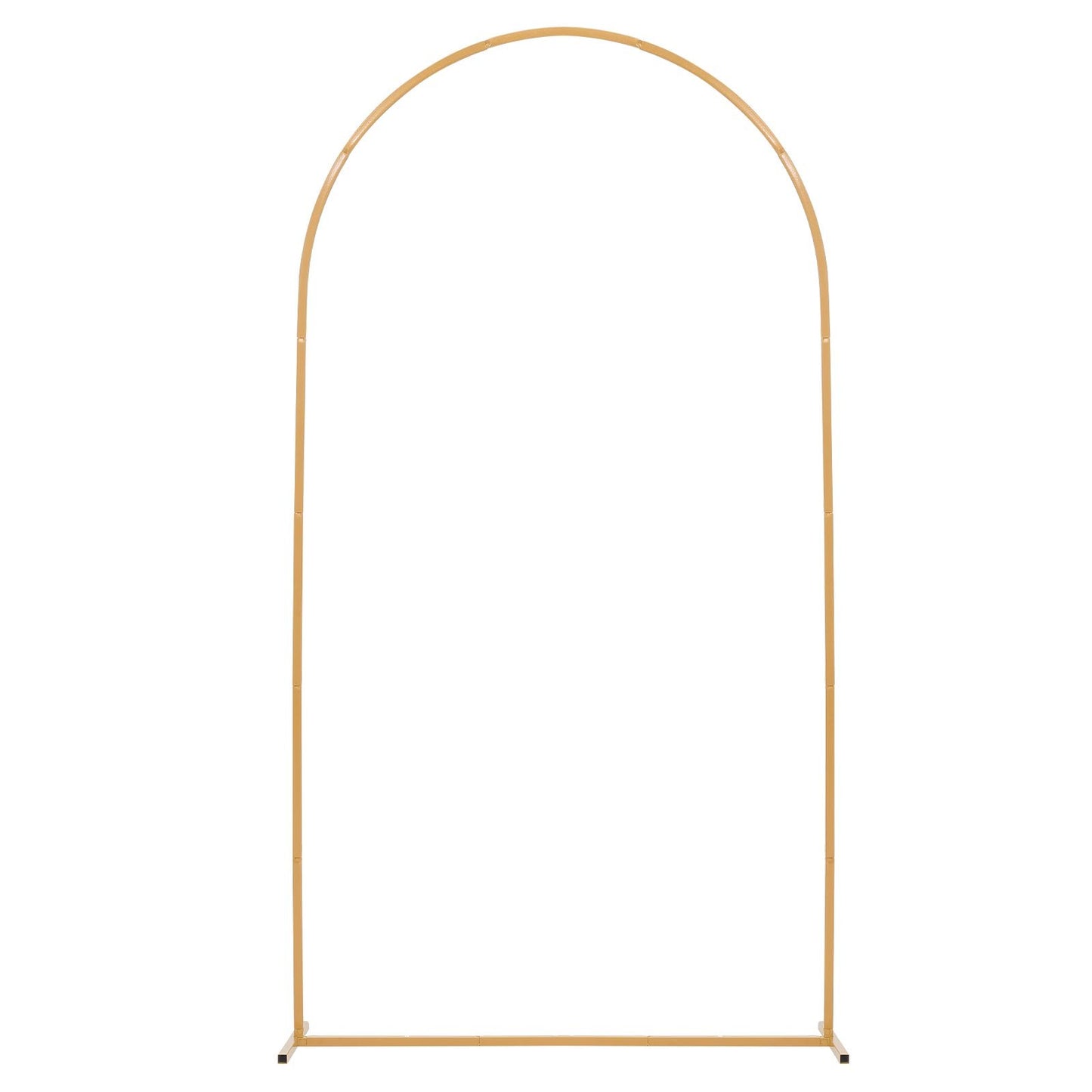 Arch Backdrop Stand, 2.2 x 1.2 m, Stable Structure, Easy Assembly, 1 Set Gold Metal Arch Backdrop Stand for Wedding, Birthday Party, Graduation, Holiday Celebration, and Ceremony Decoration