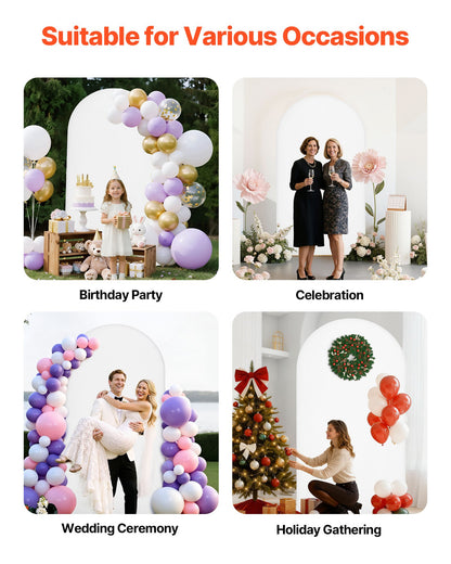 Arch Backdrop Stand, 2.2 x 1.2 m, Stable Structure, Easy Assembly, 1 Set Gold Metal Arch Backdrop Stand with Cover for Wedding, Birthday Party, Holiday Celebration, and Ceremony Decoration