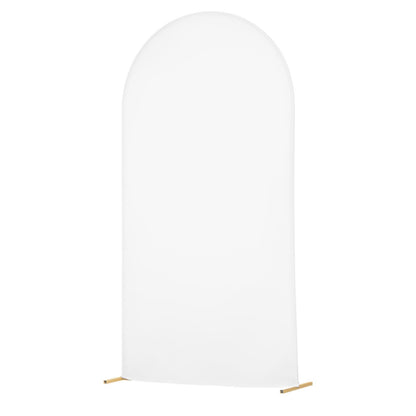 Arch Backdrop Stand, 2.2 x 1.2 m, Stable Structure, Easy Assembly, 1 Set Gold Metal Arch Backdrop Stand with Cover for Wedding, Birthday Party, Holiday Celebration, and Ceremony Decoration