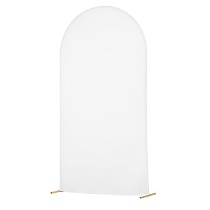 Arch Backdrop Stand, 2.2 x 1.2 m, Stable Structure, Easy Assembly, 1 Set Gold Metal Arch Backdrop Stand with Cover for Wedding, Birthday Party, Holiday Celebration, and Ceremony Decoration