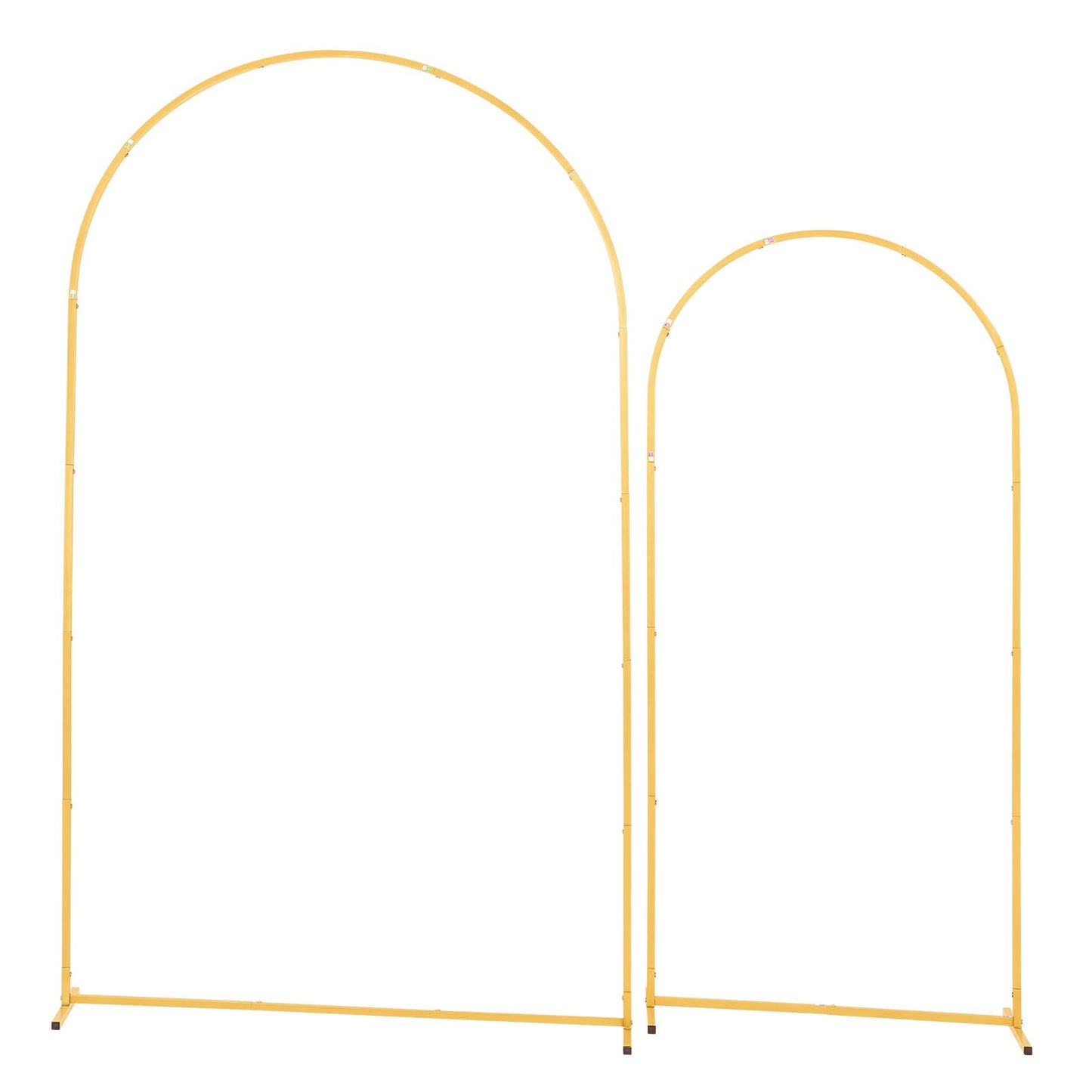 Arch Backdrop Stand, Set of 2, 2.2 m and 1.8 m, Stable Structure, Easy Assembly, Gold Metal Arch Backdrop Stand for Wedding, Birthday Party, Graduation, Celebration, and Ceremony Decoration