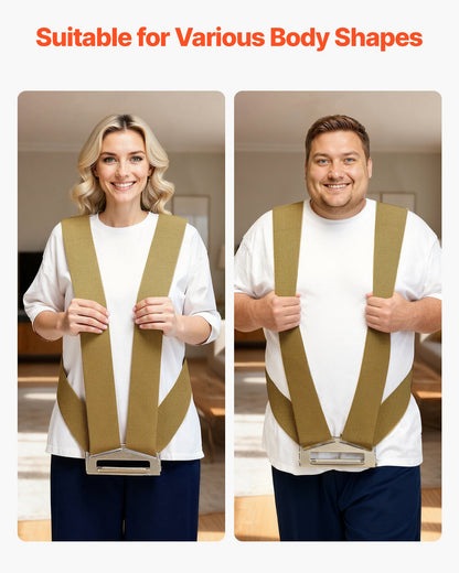 Moving Straps, Supports up to 453.6 kg, 2-Person Lifting and Moving System with 2 Harness Straps & 1 Load-bearing Strap, Adjustable Lifting Shoulder Straps Move Furniture Appliances Mattresses