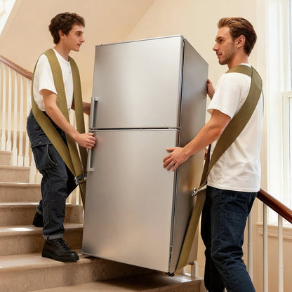 Moving Straps, Supports up to 453.6 kg, 2-Person Lifting and Moving System with 2 Harness Straps & 1 Load-bearing Strap, Adjustable Lifting Shoulder Straps Move Furniture Appliances Mattresses