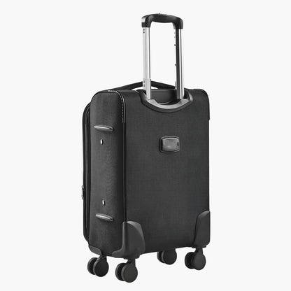 Softside Expandable Luggage with Spinner Wheels, 71 cm Softside Checked Large Luggage, Lightweight Checked Suitcase with Expandable Zippered Pocket and TSA Lock, Black