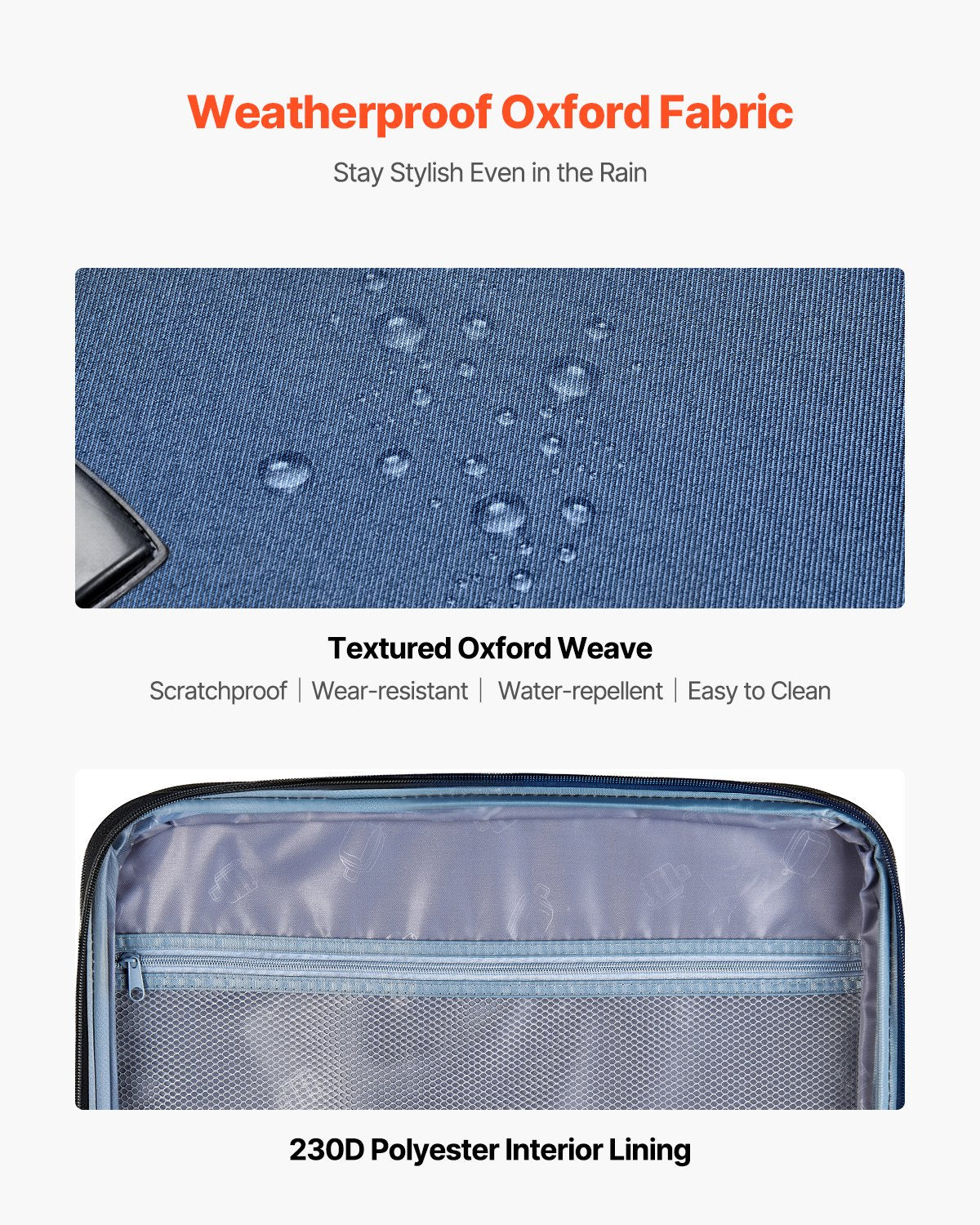 Softside Expandable Luggage with Spinner Wheels, 50.8 cm Softside Carry on Luggage, Lightweight Checked Suitcase with Expandable Zippered Pocket and TSA Lock, Blue