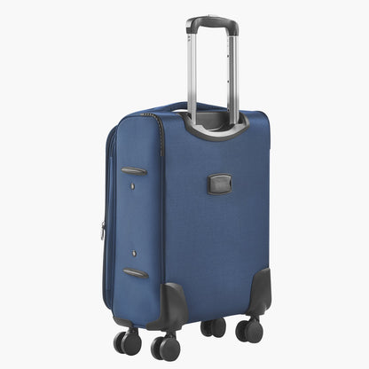 Softside Expandable Luggage with Spinner Wheels, 50.8 cm Softside Carry on Luggage, Lightweight Checked Suitcase with Expandable Zippered Pocket and TSA Lock, Blue