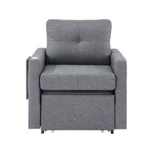 VEVOR Sleeper Sofa Bed with Side Pocket Pillow Desk Board 5 Adjustable Backrest