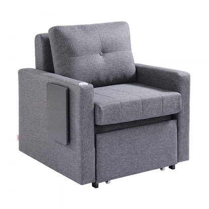 VEVOR Sleeper Sofa Bed with Side Pocket Pillow Desk Board 5 Adjustable Backrest