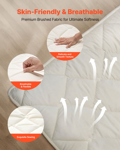 Japanese Tatami Mat, Twin Size Foldable Japanese Tatami Mattress, Futon Mattress with Storage Bag & Fastener, 9-Layer Floor Mat for Sleeping, Dorm, Meditation, Yoga, 2032 x 991 x 63.5 mm, White