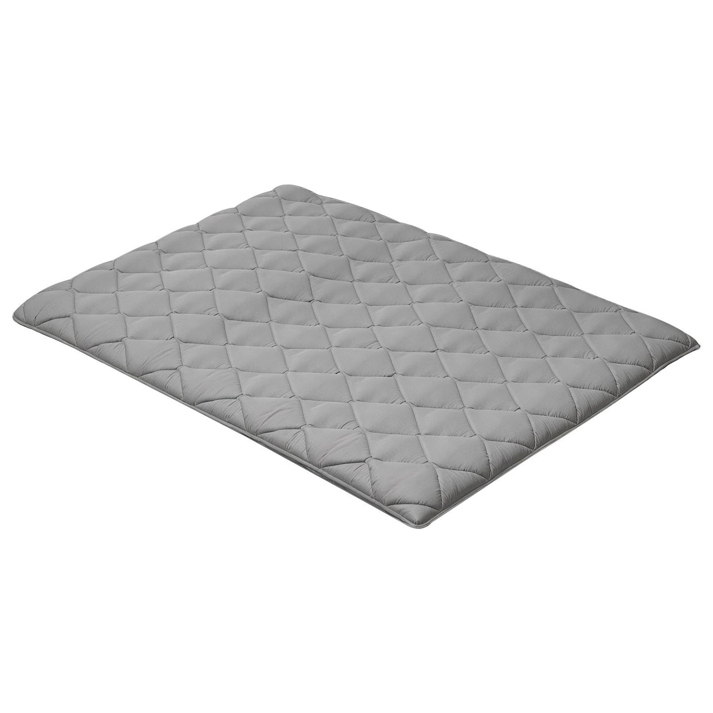 Japanese Tatami Mat, Full Size Foldable Japanese Tatami Mattress, Futon Mattress with Storage Bag & Fastener, 9-Layer Floor Mat for Sleeping, Dorm, Meditation, Yoga, 2032 x 1372 x 89 mm, Gray