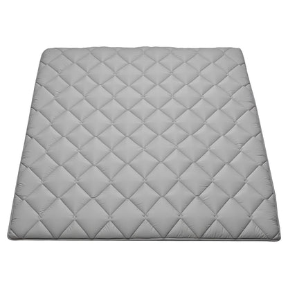 Japanese Tatami Mat, Queen Size Foldable Japanese Tatami Mattress, Futon Mattress with Storage Bag & Fastener, 9-Layer Floor Mat for Sleeping, Dorm, Meditation, Yoga, 2032 x 1524 x 63.5 mm, Gray