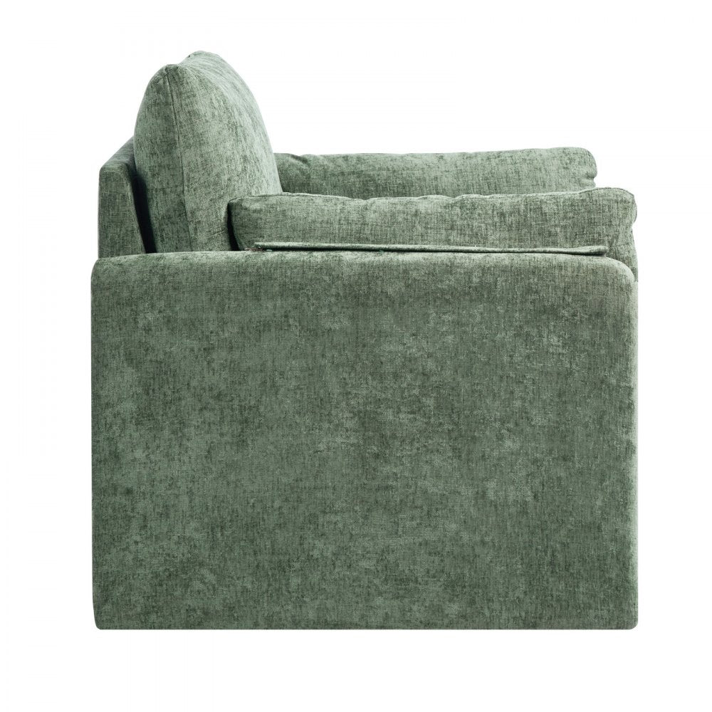 VEVOR Green Accent Chair with Armrests Single Fabric Armchair for Home Office