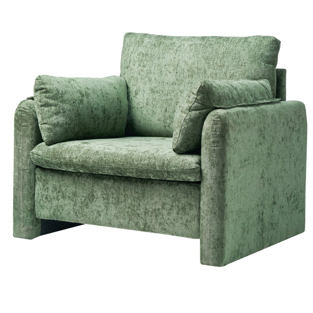 VEVOR Green Accent Chair with Armrests Single Fabric Armchair for Home Office