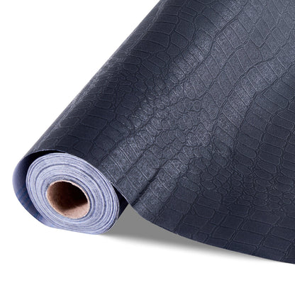Peel and Stick Wallpaper, 40cm x 10m Contact Paper Black Cracked Texture Waterpoof Self Adhesive, Easy to Clean & Peel Wall Decorative Vinyl Roll for Bedroom Kitchen Office Bathroom