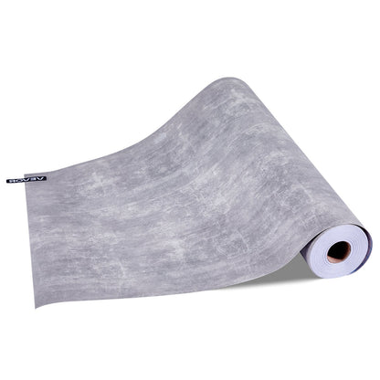Peel and Stick Wallpaper, 40cm x 15m Contact Paper Waterpoof Self Adhesive, Easy to Clean Wall Decorative Vinyl Roll for Bedroom Kitchen Office Bathroom,Dark Gray Industrial Style