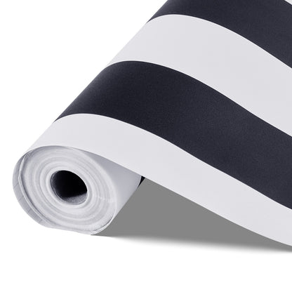 Peel and Stick Wallpaper, 45cm x 15m Contact Paper Black White Modern Geometric Waterpoof Self Adhesive, Easy to Clean Wall Decorative Vinyl Roll for Bedroom Kitchen Office Bathroom