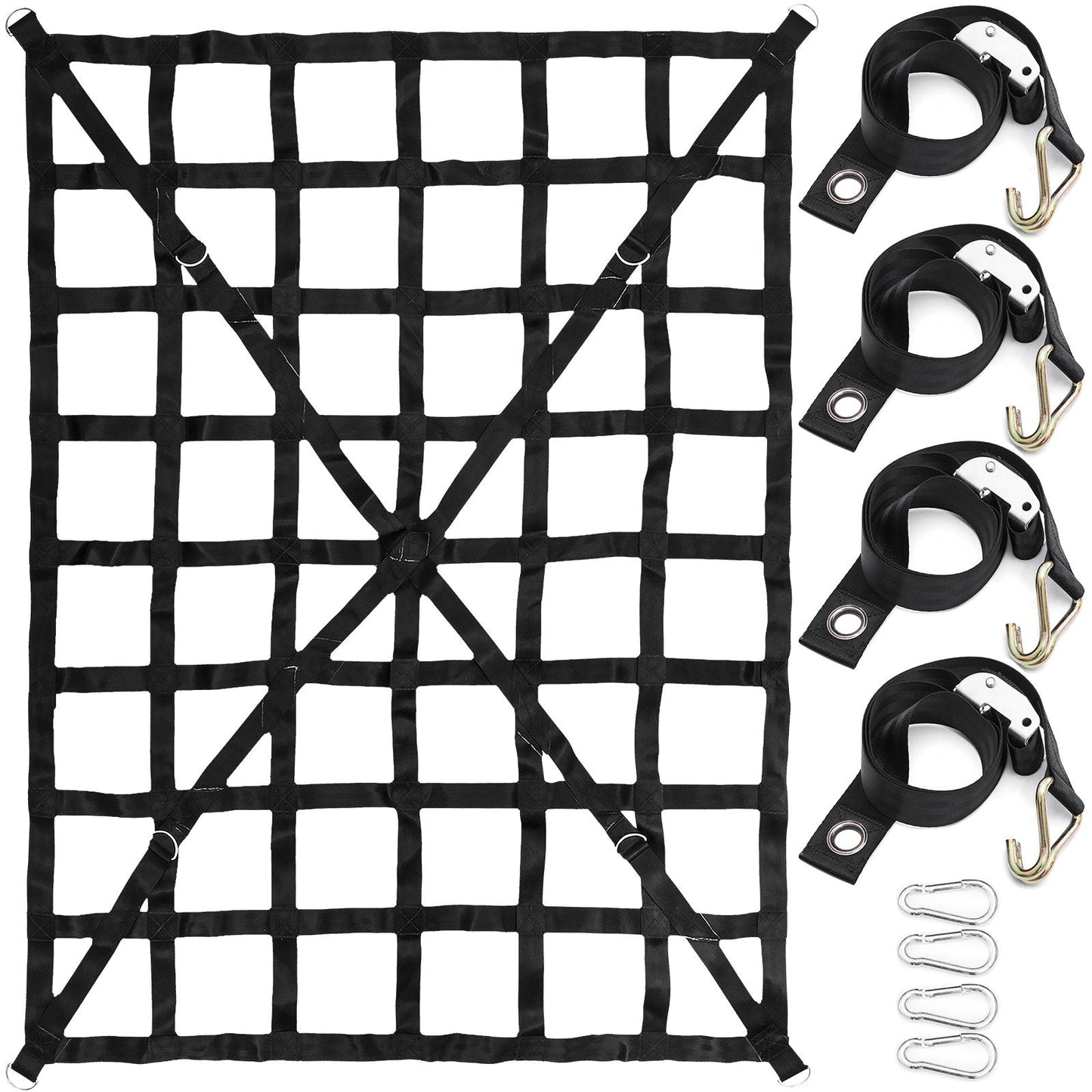 Heavy Duty Truck Bed Cargo Net 1.68m x 1.28m, 500kg Capacity with Cam Buckles