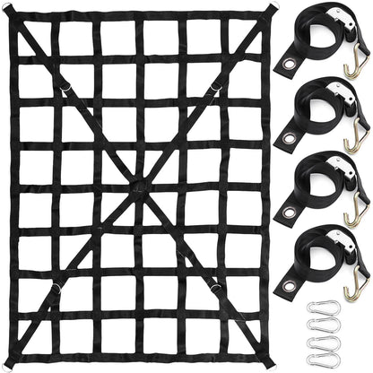 Heavy Duty Truck Bed Cargo Net 1.68m x 1.28m, 500kg Capacity with Cam Buckles
