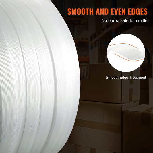 Heavy-Duty Woven Strapping Roll, 19mm x 0.9mm x 100m, 800kg Load Capacity