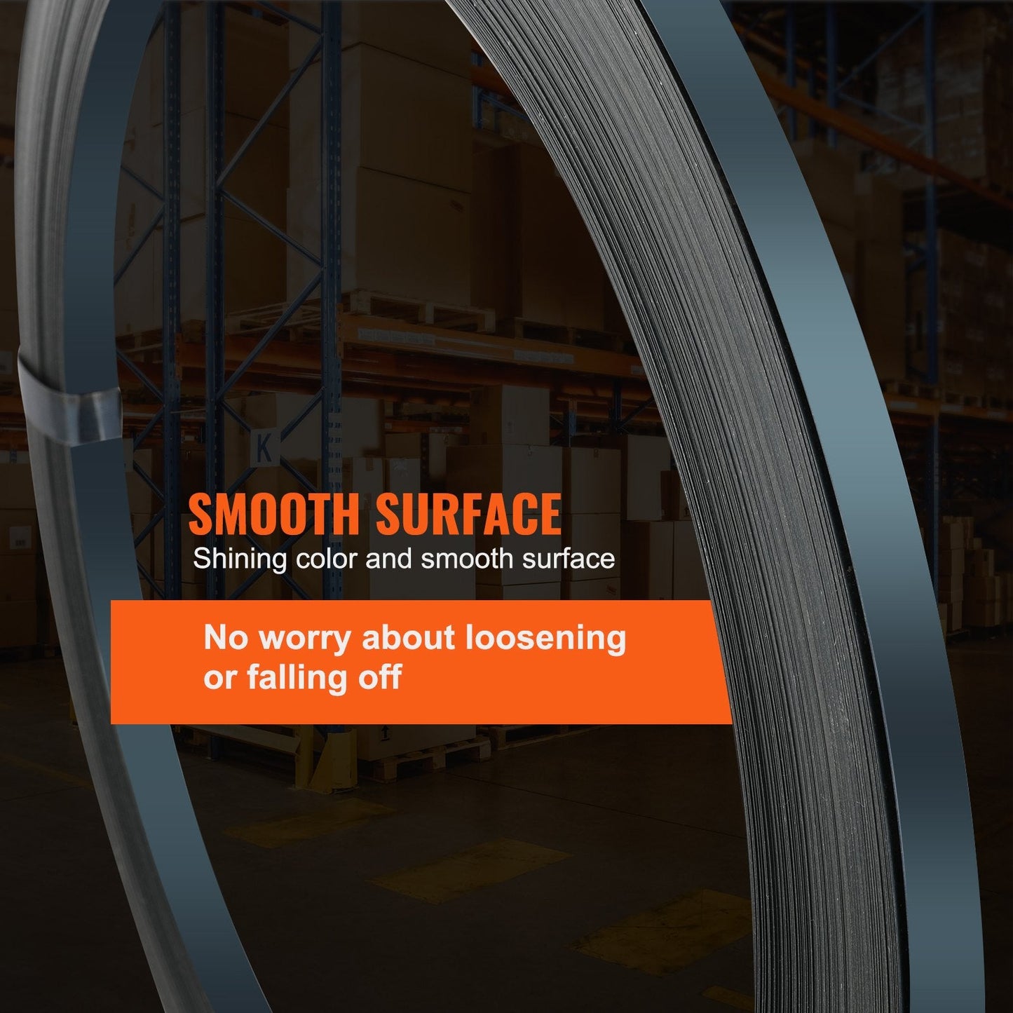Heavy-Duty Steel Strapping Roll 12.7mm x 0.4mm x 100m, 500 kg Capacity