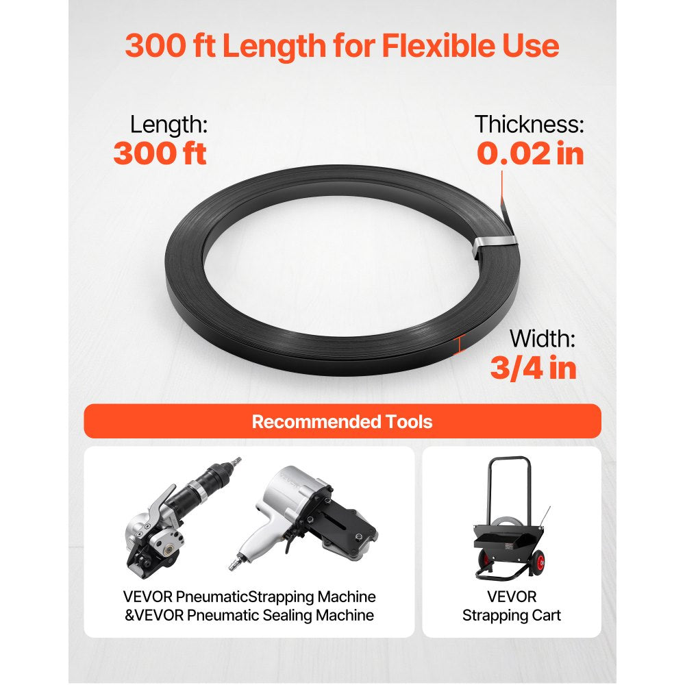 Steel Strapping Coil 19 mm x 55 mm x 91 m Metal Banding Strap