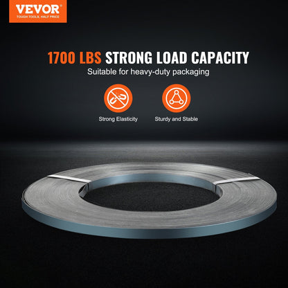 Heavy-Duty Steel Strapping Roll 19mm x 0.55mm x 500m, 770kg Capacity