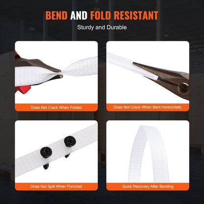 Heavy-Duty PP Strapping Roll 12.7 mm x 0.8 mm x 3000 m, 110 kg Capacity
