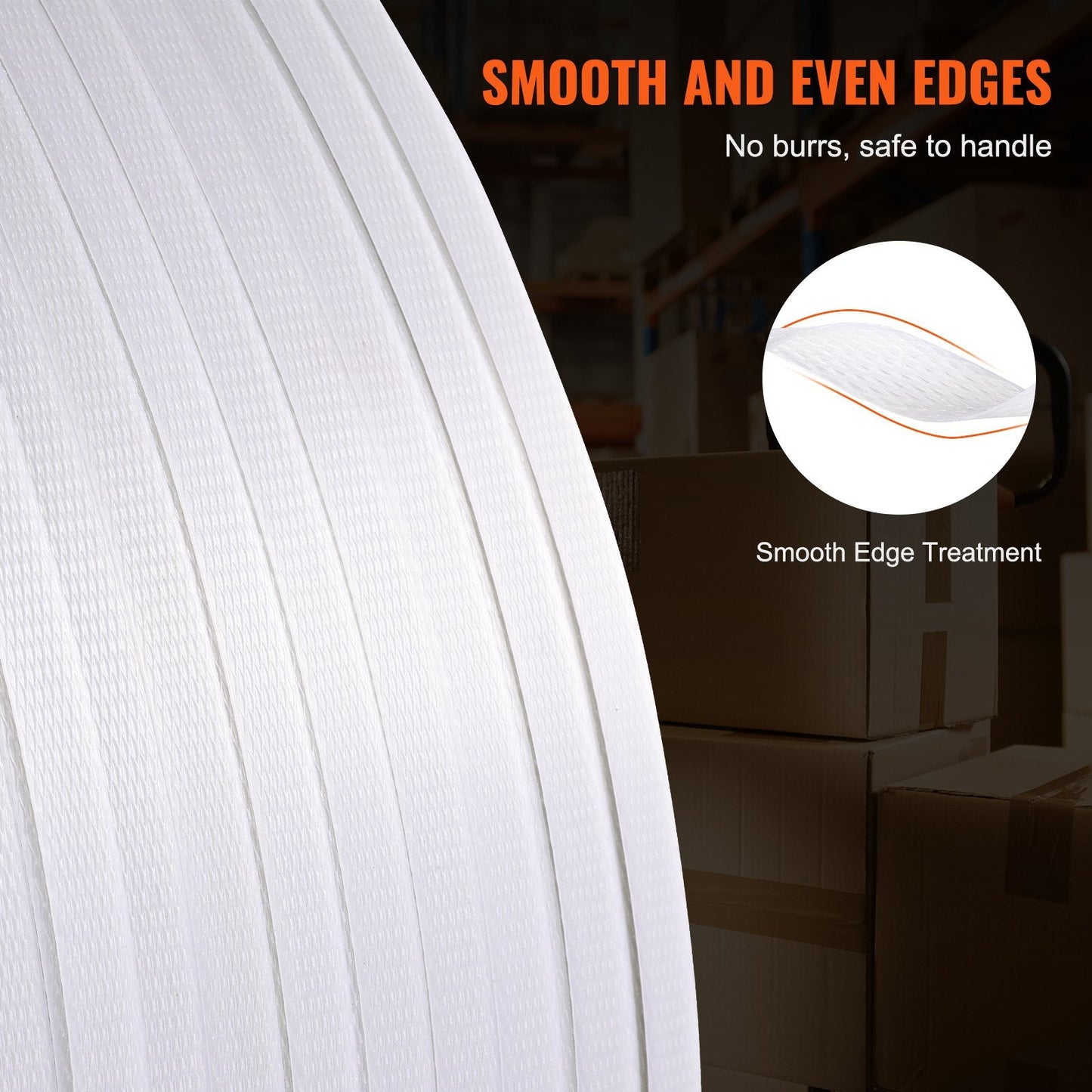 Heavy-Duty PP Strapping Roll 12.7 mm x 0.8 mm x 3000 m, 110 kg Capacity