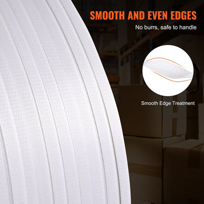 Heavy-Duty PP Strapping Roll 12.7 mm x 0.8 mm x 3000 m, 110 kg Capacity