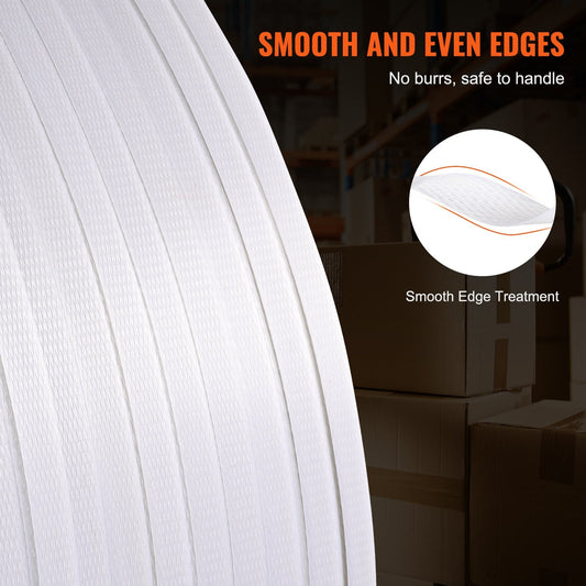 Heavy-Duty PP Strapping Roll 12.7 mm x 0.8 mm x 3000 m, 110 kg Capacity