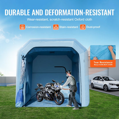 Portable Inflatable Paint Booth with 750W Blower, 4 x 3 x 2.75m - Car & Bike Use