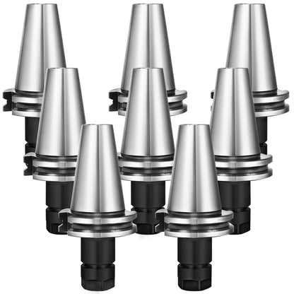 VEVOR 8Pcs CAT40 Tool Holder ER16 Collet Chuck Set length 70mm Chuck Tool Holder