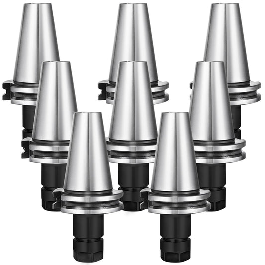 VEVOR 8Pcs CAT40 Tool Holder ER16 Collet Chuck Set length 70mm Chuck Tool Holder