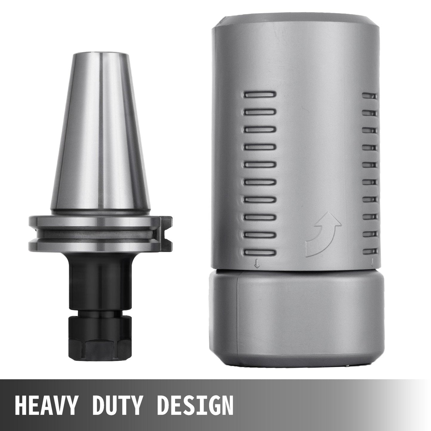 8-Piece CAT40 ER16 Collet Chuck Set, 0.07m Length, for CNC Milling Machines