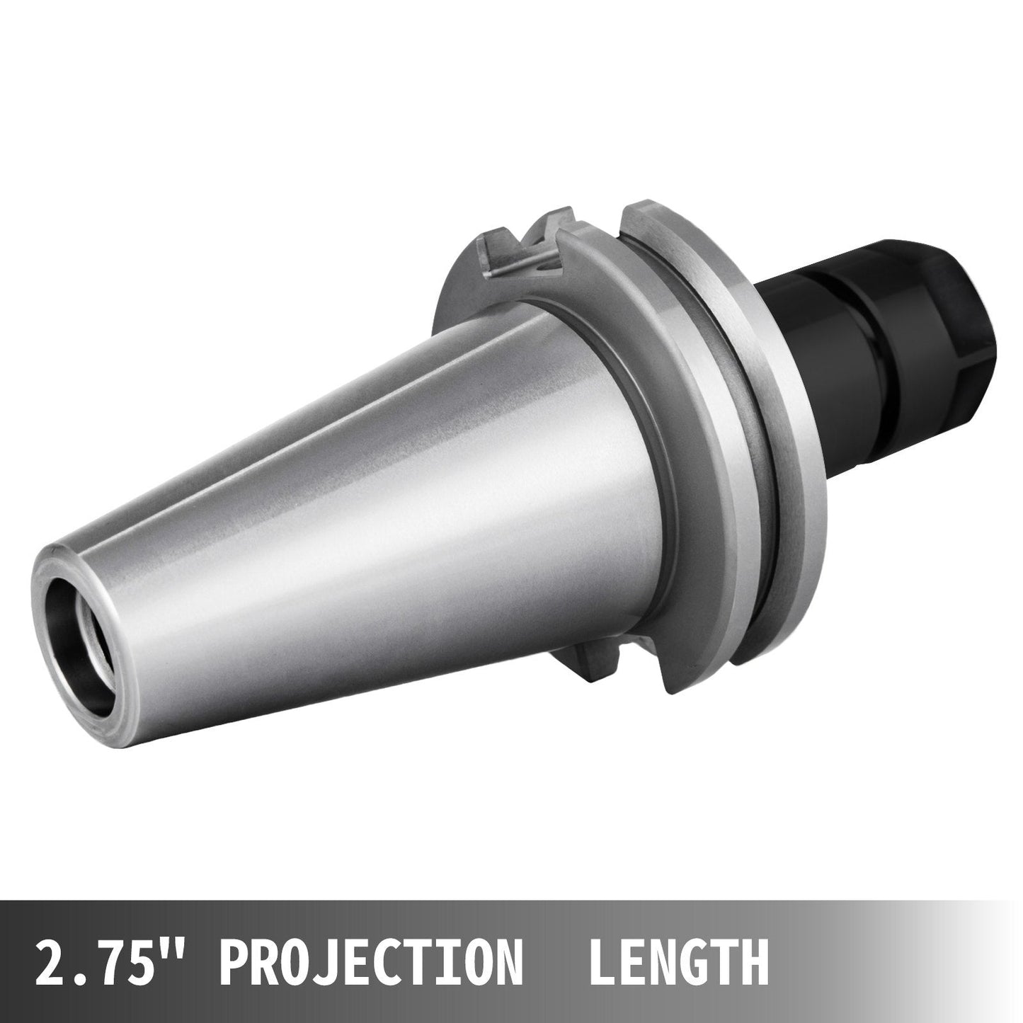 8-Piece CAT40 ER16 Collet Chuck Set, 0.07m Length, for CNC Milling Machines